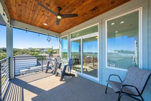 Terrace/patio - Resort-Style Home, Epic Game Room! Access to Lake, Pool, Pickleball, Gym, More! (Leander)