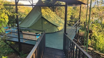 Comfort-Zelt, Bergblick