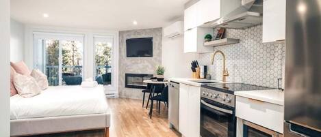 Estudio Deluxe, balcón, vista al patio