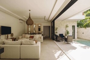 TV, offices - Valma: Boho Luxury Villa with Private Pool (Tulum)