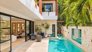 Pool - 2 Villas · 20ppl 8BR · Swim-Up + Huge Pool · Gated (Tulum)
