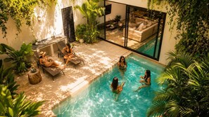 Pool - Villa con Limpieza Concierge y  Jacuzzi (Tulum)