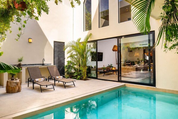 Pool - Villa con Limpieza Concierge y  Jacuzzi (Tulum)