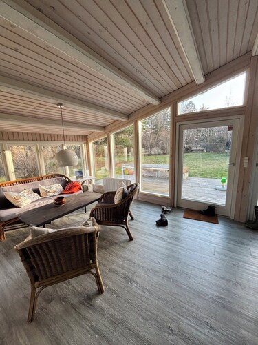 Bright summer house only 300 m from the water