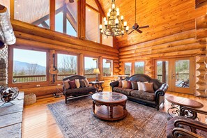 Smart TV, fireplace - New Cabin! Family Fun - 6 BR - Smoky Mountains Views, Hot Tub, Arcades (Gatlinburg)
