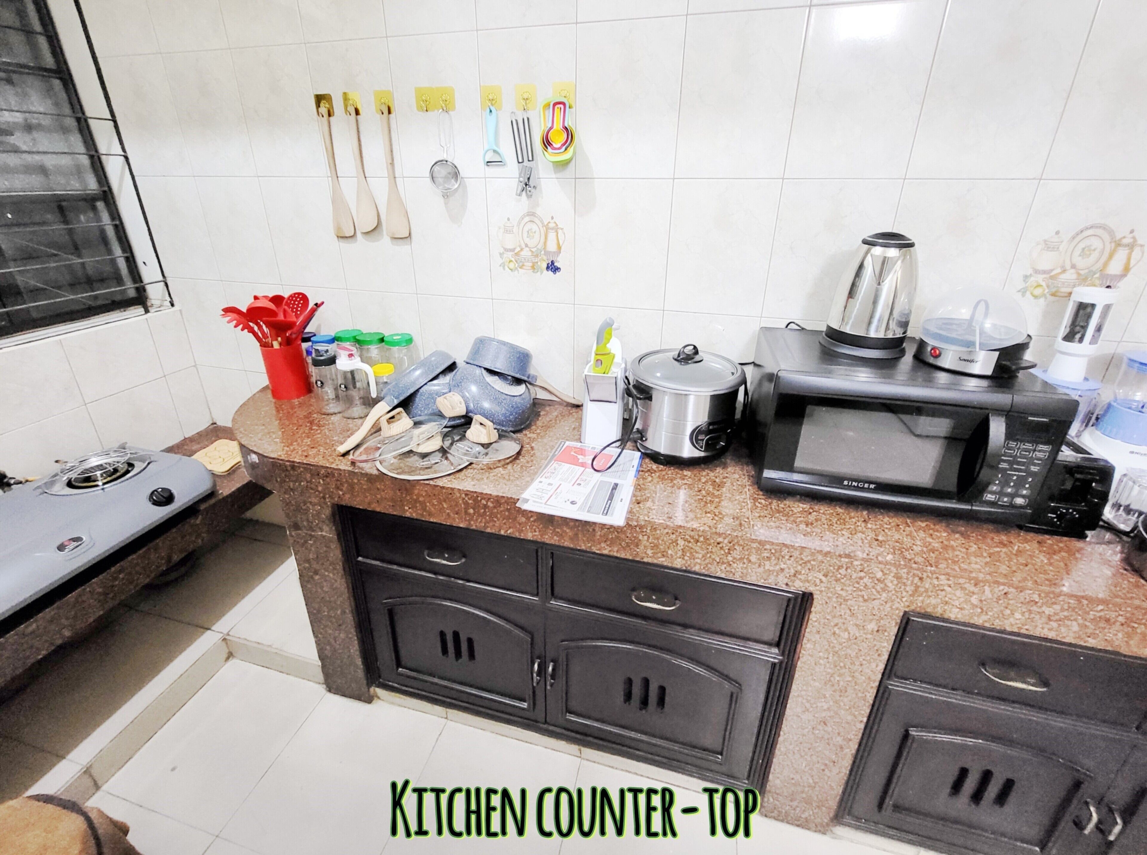 Microondas, placa de cocina