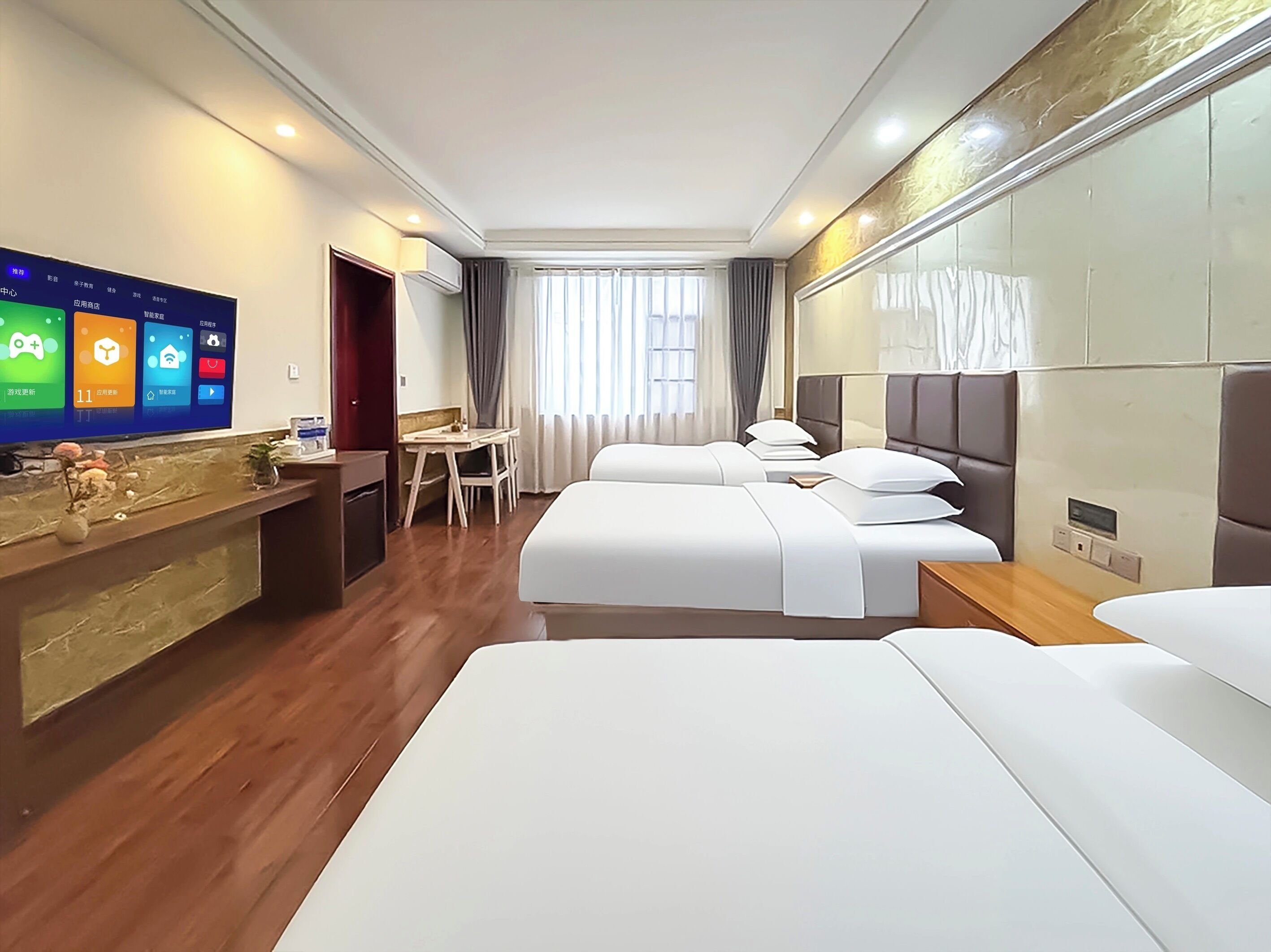 ห้องสแตนดาร์ดทริปเปิล, ระเบียง, วิวสวนหย่อม