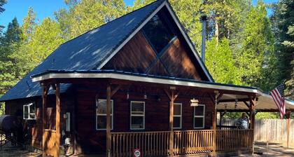 Old West Cabin at Lassen Volcanic National Park with sauna and workout/yoga room