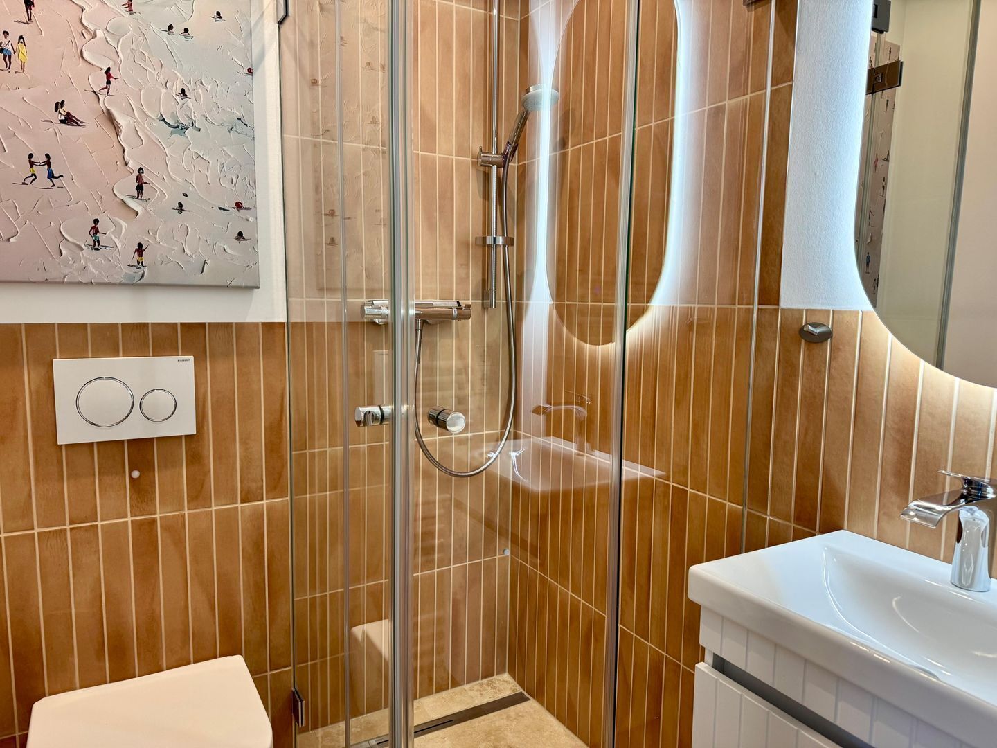 Douche, sèche-cheveux