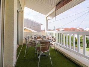 Outdoor dining - Bright apartment 160m from the beach - 6 guests (Biscarrosse Plage)