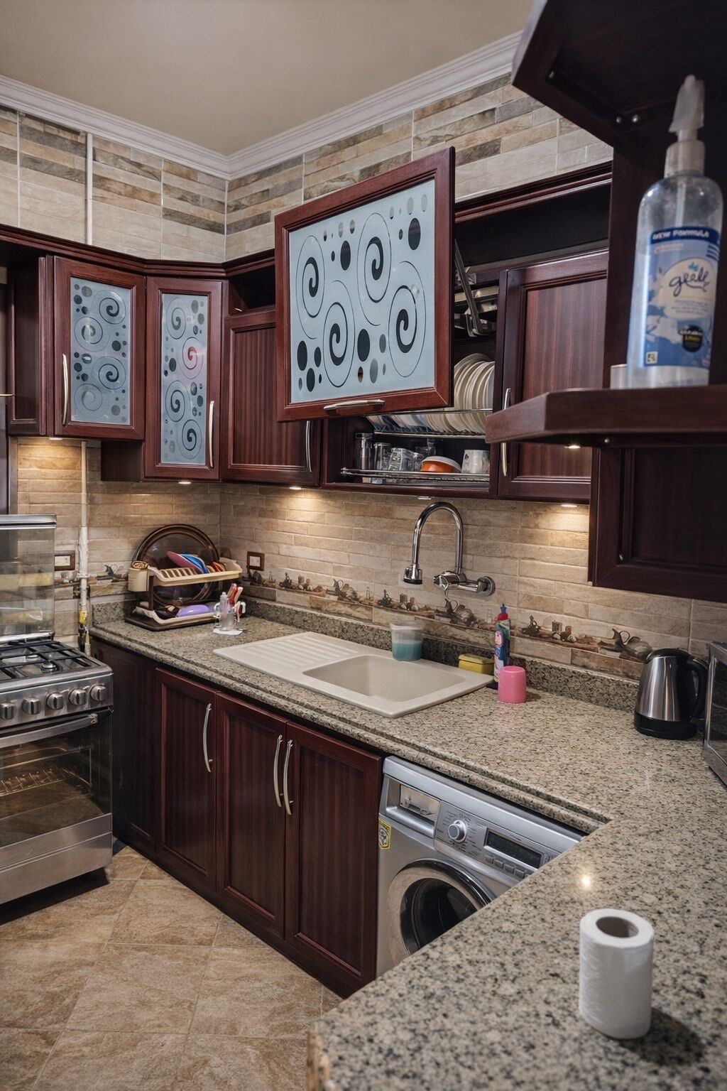 Microwave, oven, stovetop, dishwasher