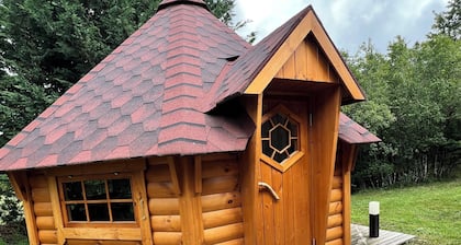 Cottage bois avec terrasse vue campagne et Kota grill en option