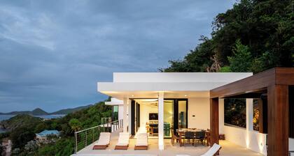 thirty - seductively chic contemporary beach villa in exclusive Trunk Bay