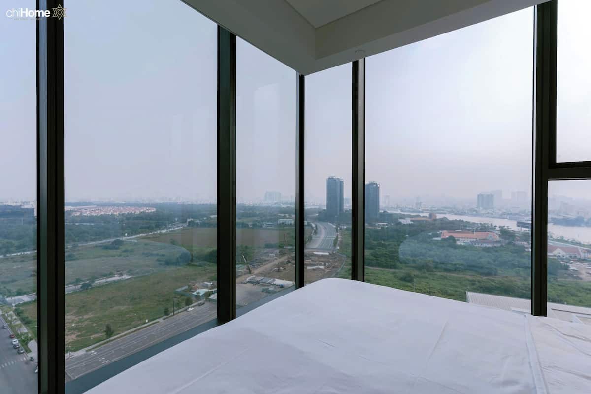 Apartamento luxo, sacada, vista para a cidade