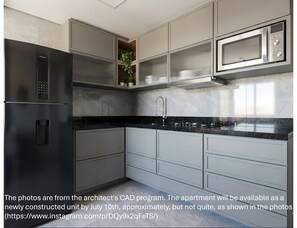Microwave, oven, stovetop - Luxury Apartment I Rooftop Sea View, Grill, Party Room I Pool, Jacuzzi & Gym (Fortaleza)