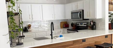 Microwave, oven, stovetop, dishwasher
