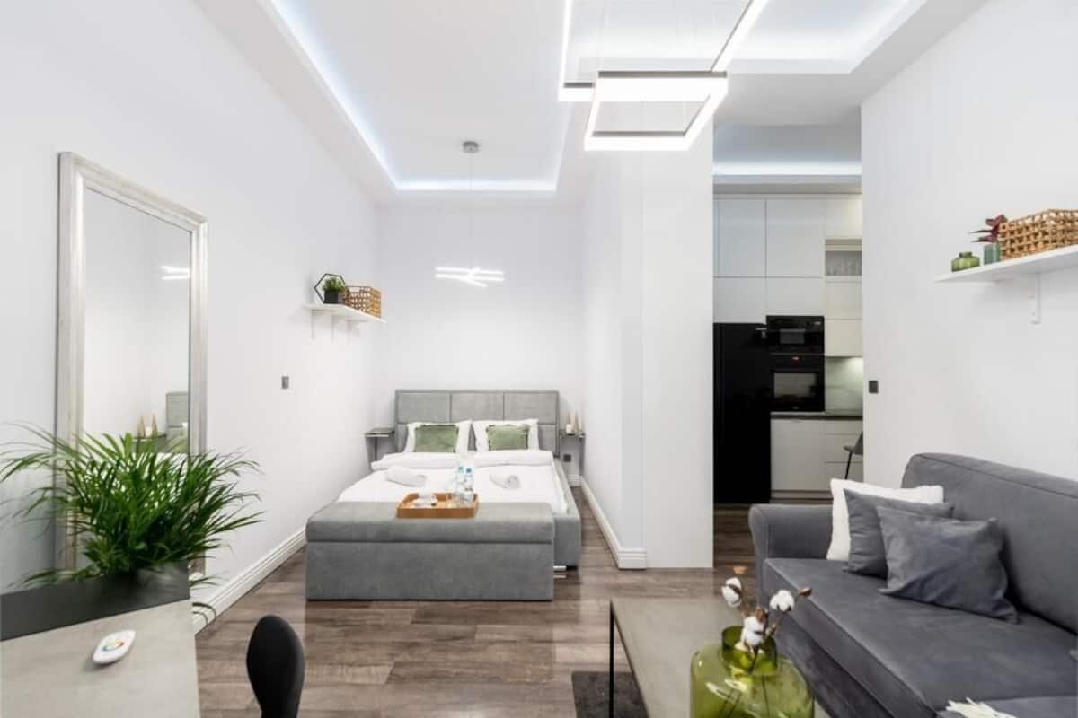 华丽开间, 阳台, 庭院景观