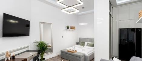 Deluxe-studiolejlighed - balkon - udsigt til gårdsplads | Opholdsområde