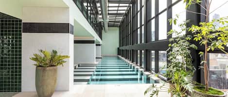 Indoor pool, a heated pool