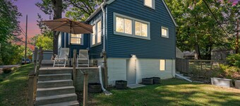 Dogs Stay Free! Updated 3-bedroom lakefront cottage in South Bend with Dock!