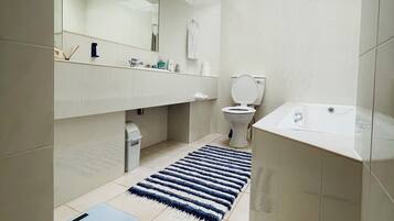 Towels, soap, toilet paper