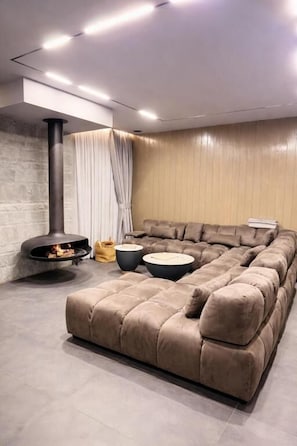 Nhà gỗ Superior, ban công, quang cảnh núi | Nội thất