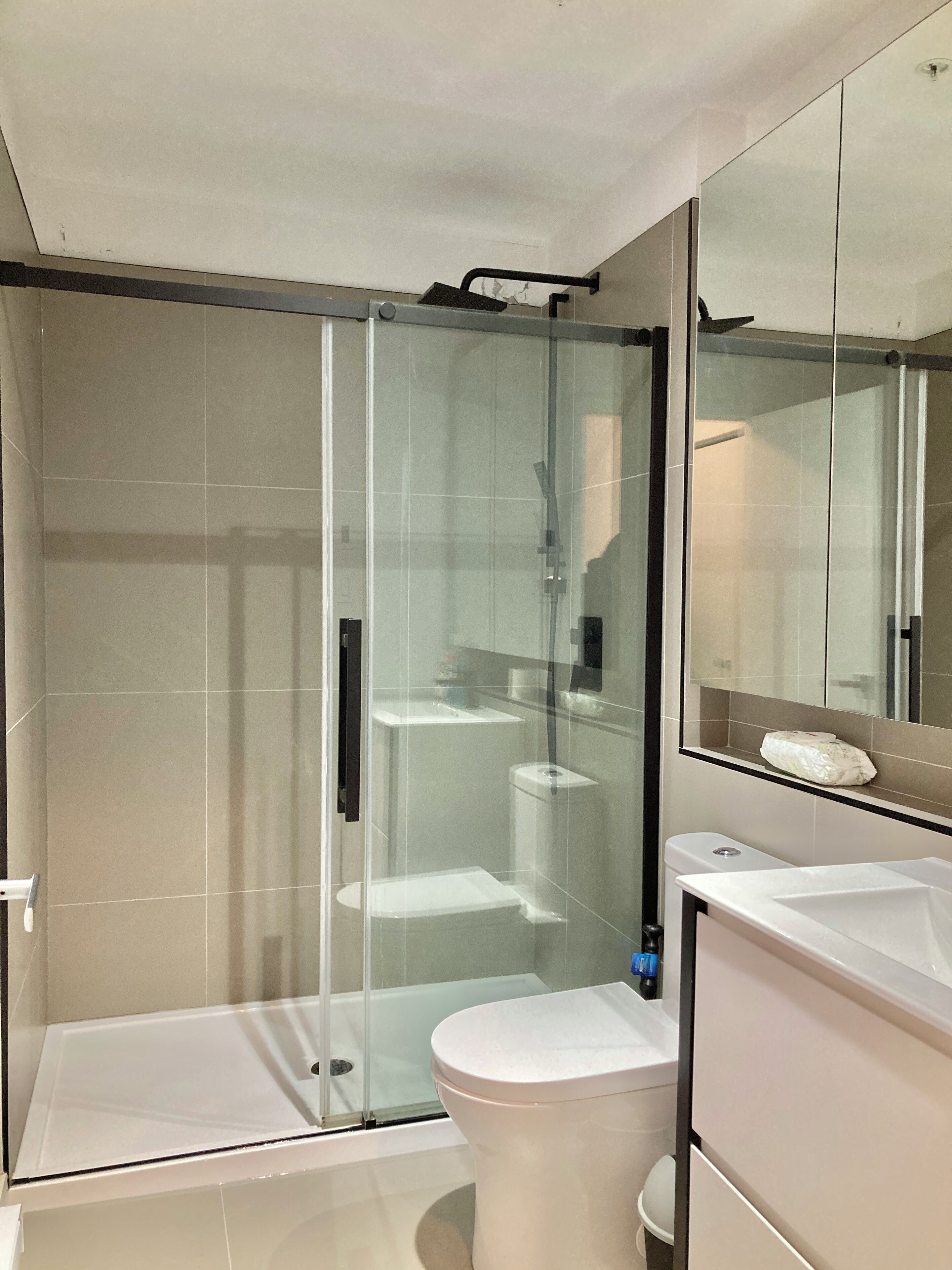 Towels, soap, toilet paper