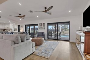 Smart TV - Boater’s Paradise in SW Cape Coral | Coastal Retreat with Pool, Spa, Dock & Tropical Outdoor Oasis (Cape Coral)