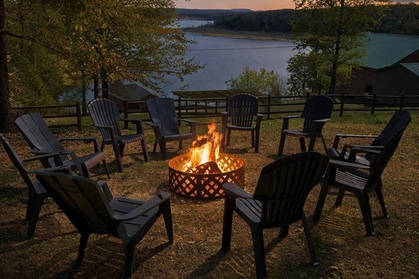 The fire pit is where the night usually ends — and where everyone's still talking an hour later than they planned.