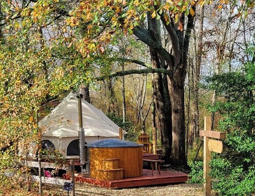 Romantic night in nature. Yurt in Piedmont with AC/Heat