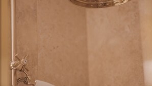 A shower with a chrome faucet and a flexible hose. - Executive Suite with Terrace in Sorrento Center (Sorrento)