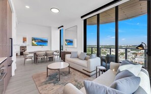 Luxury Penthouse, 3 Bedrooms, Ocean View | Living area - 72 Park Luxury Resort (Miami Beach)