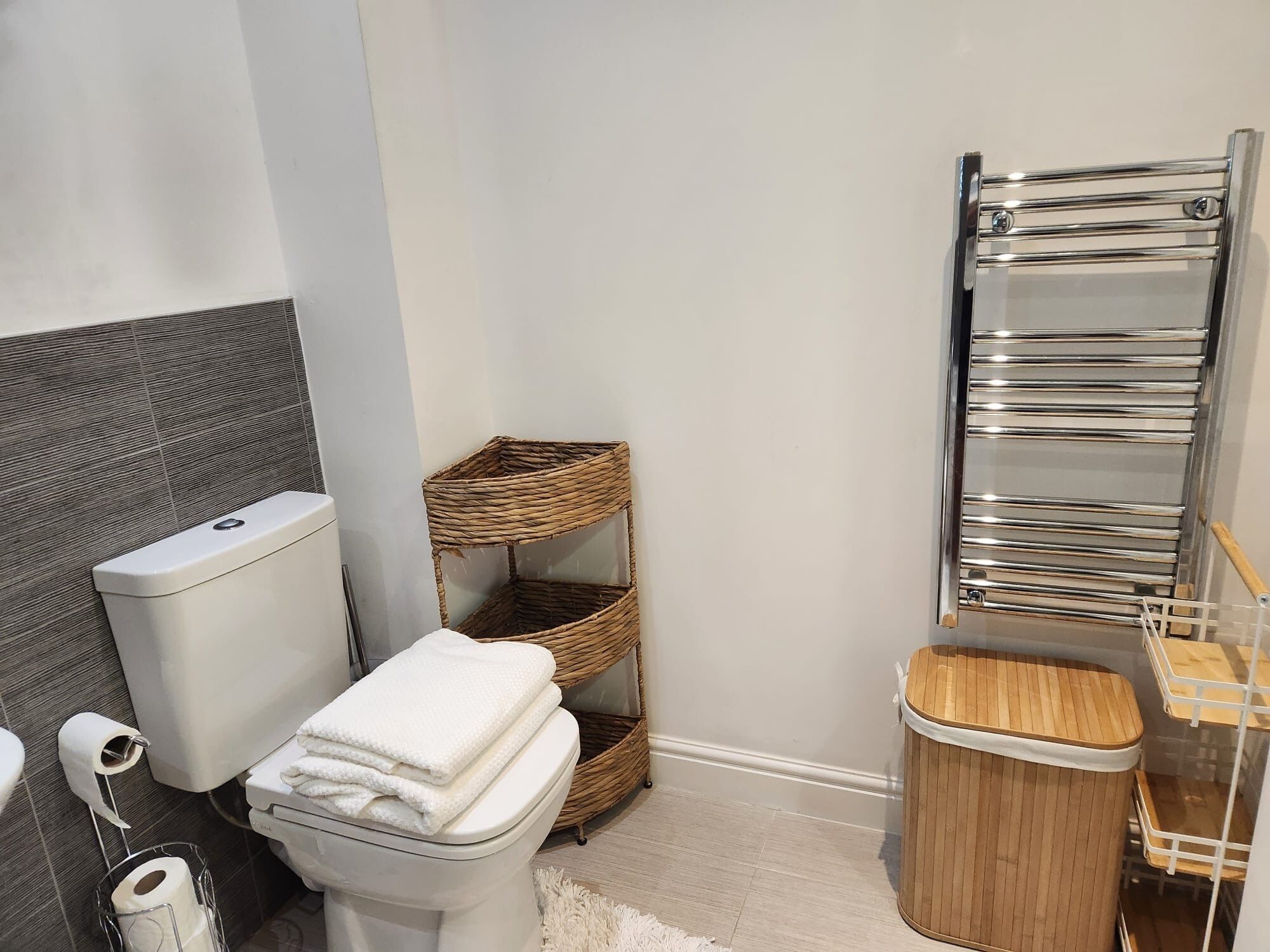Towels, soap, toilet paper