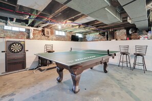 Games room - Family-Friendly Retreat: 3BR Home with Game Room & Spacious Backyard Oasis (Jeffersonville)