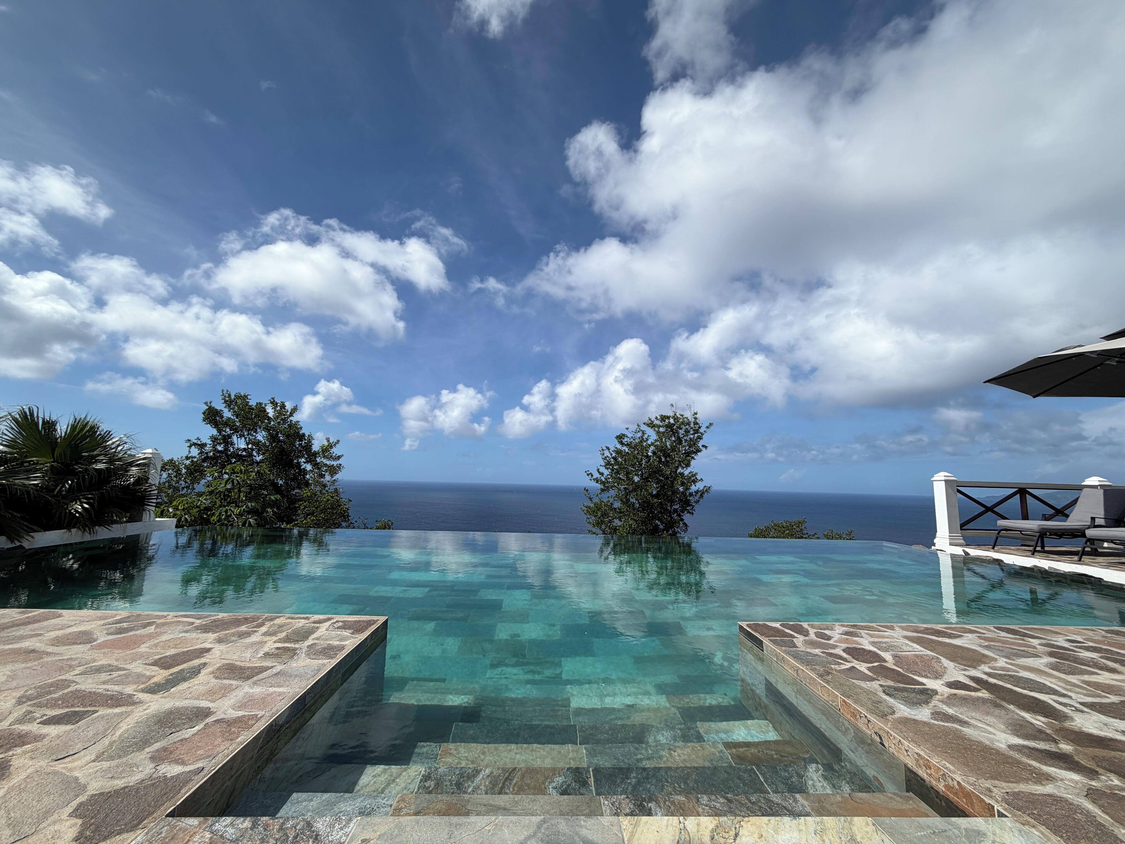 Elevated above the coastline