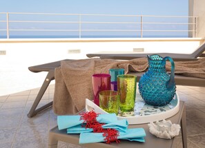 Penthouse with Panoramic Terrace overlooking the Sea | Terrace/patio - TROPEA VETERA LuxuryHome-Casa Forno1638 (Tropea)