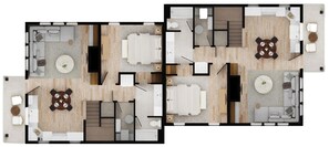 Cottage | Floor plan - Tributer Resort (Mineral)