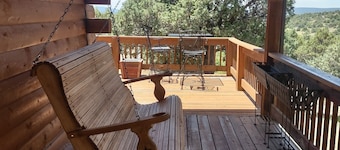 Pet-Friendly Log Cabin: Expansive Mtn Views