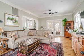 TV, fireplace, offices, printers - Park Street Retreat | Updated Home in the Heart of Charlottesville (Charlottesville)
