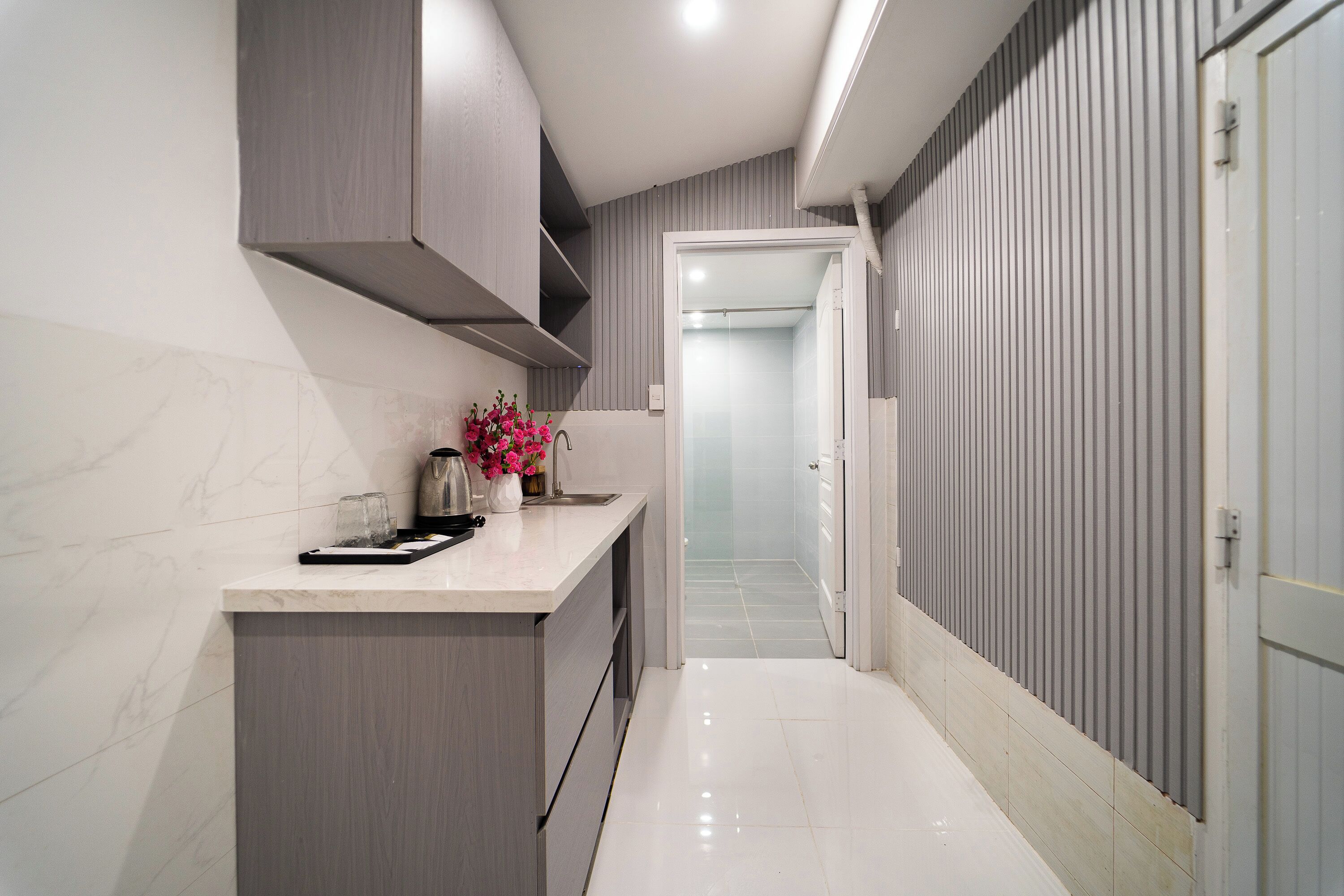 Quarto triplo design | Cozinha privada