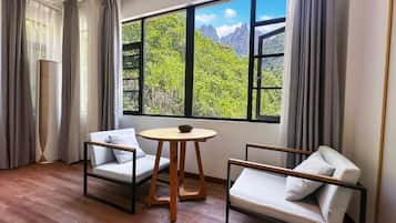 Superior Double Room, Balcony, Courtyard View | Living area