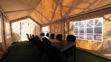 Outdoor banquet area