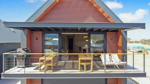 Outdoor dining - Mountain Views ~Balcony w BBQ ~ Elevator + Accessibility Friendly ~ Garage (Jindabyne)