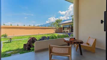 Comfort-Doppelzimmer, Gartenblick | Ausblick vom Zimmer