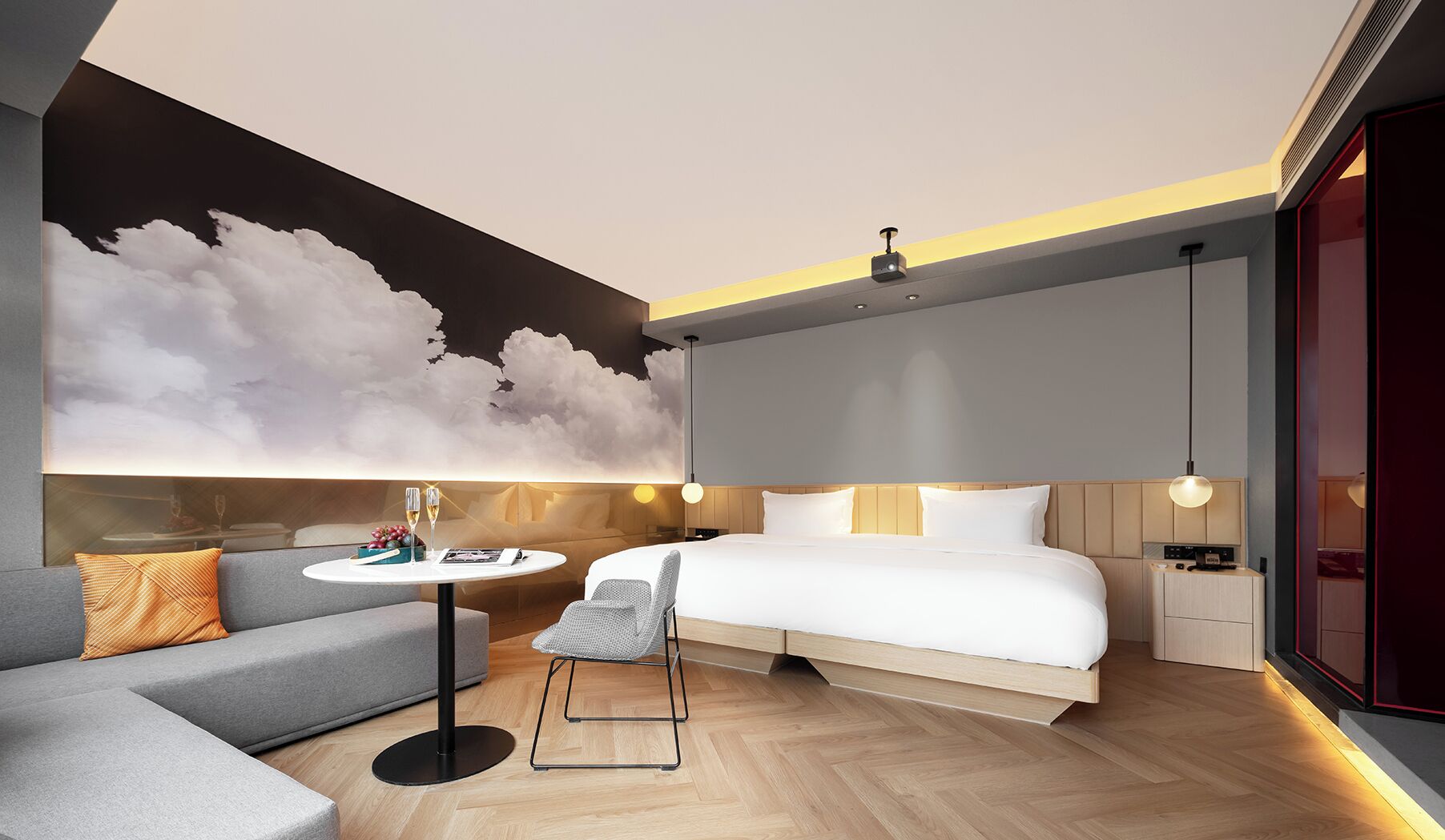 Comfort-huone, kaupunkinäköala