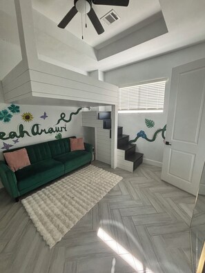TV, fireplace - Huge Modern Luxe Oasis with Pool (Dayton)