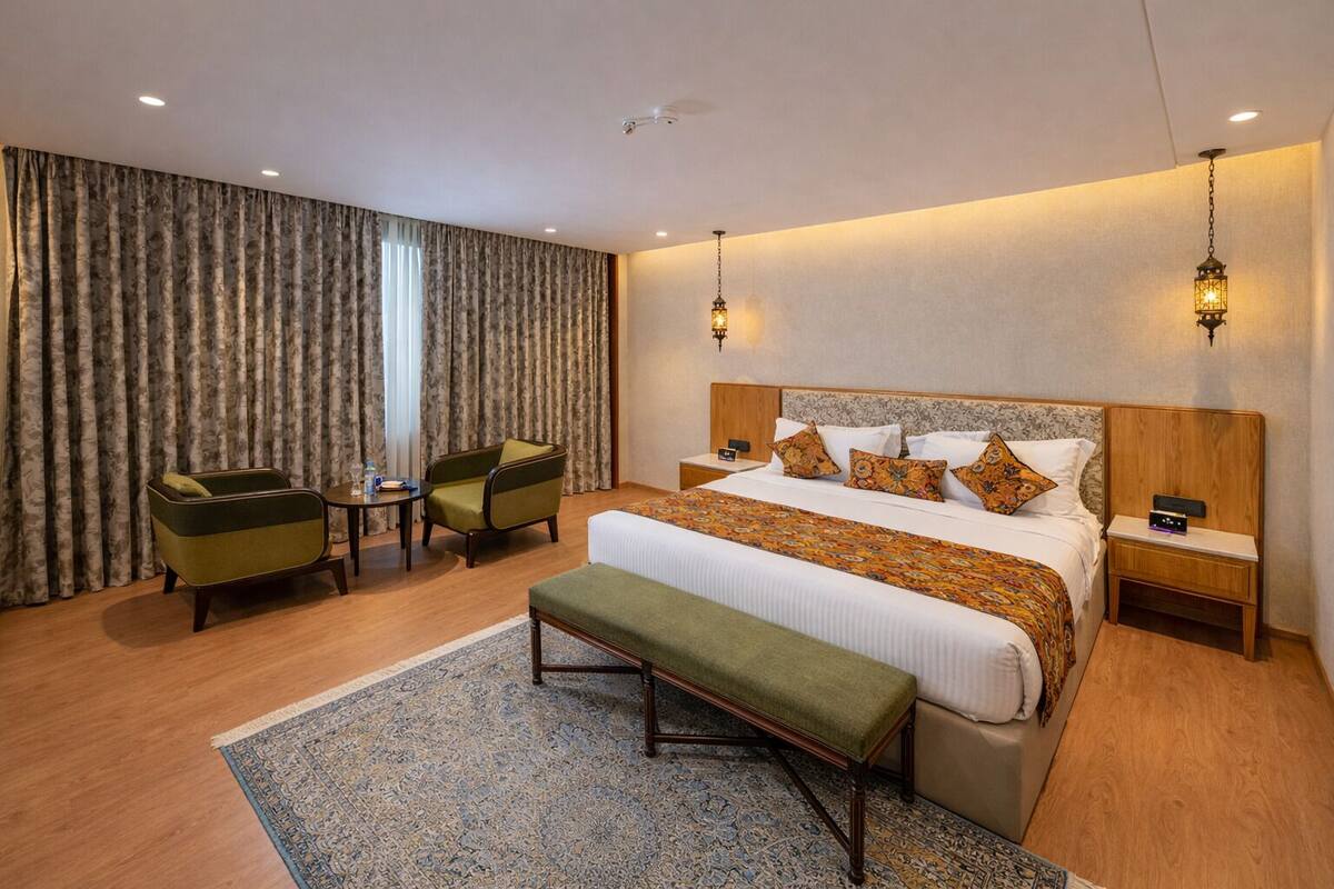 Superior Double Mountain View | Bộ đồ giường kháng dị ứng, minibar, màn/rèm cản sáng, phòng cách âm 
