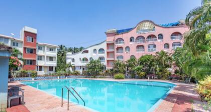 Adorable Studio Apartment With Swimming Pool & AC In Central Benaulim