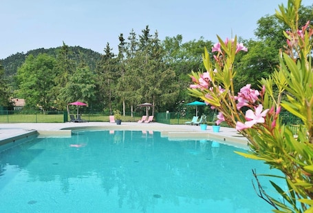 Pool. Chalet tout confort, dans un cadre verdoyant, à 10 min de Clermont Ferrand