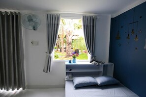 Klassieke studio, balkon, uitzicht op stad